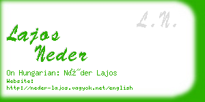 lajos neder business card